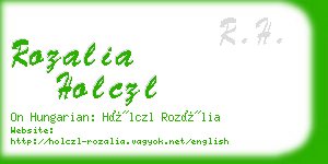 rozalia holczl business card